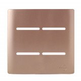 Placa 4x4 4 Interruptores - Novara Ouro rose